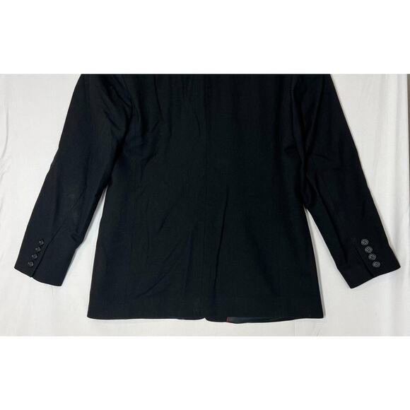 Vintage Talbots 100% Pure New Wool Blazer Size 6 Petite Single Button Black - Picture 7 of 13